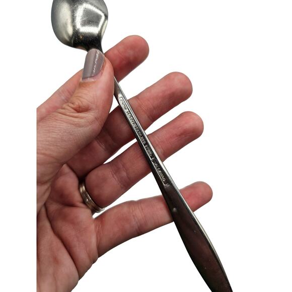 8 VTG National Parma NS Co Stainless Iced Tea Spoons 7 1/2" Japan - Picture 5 of 7